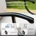 MIXPATIO Patio Furniture Set 4 pcs, Metal Outdoor Patio Furniture, 3-Seat Sofa, 2 Swivel Chairs, Metal Coffee Table and 5.75" Extra Thick Cushion, Patio Conversation Set,Beige