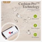 Sophia & William Patio Furniture Set with 56-Inch Fire Pit Table, 4 Corner Sofa, 3 Single Chairs, 2 x Ottoman, Outdoor Wicker Sectional Sofa Patio Conversation Set for Pool,Deck,Lawn (Beige)