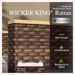 Sophia & William Patio Furniture Set with 56-Inch Fire Pit Table, 4 Corner Sofa, 3 Single Chairs, 2 x Ottoman, Outdoor Wicker Sectional Sofa Patio Conversation Set for Pool,Deck,Lawn (Beige)