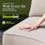 Sophia & William Patio Furniture Set with 56-Inch Fire Pit Table, 4 Corner Sofa, 3 Single Chairs, 2 x Ottoman, Outdoor Wicker Sectional Sofa Patio Conversation Set for Pool,Deck,Lawn (Beige)