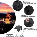 MFSTUDIO 5 Seats Large Metal Patio Conversation Sets, 4 Pieces Outdoor Sectional Furniture Sofa with 2 x Swivel Chairs, 1 x 3-seat Sofa and 1 x 45 inches Rectangular Propane Fire Pit Table