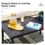 MFSTUDIO 5 Seats Large Metal Patio Conversation Sets, 4 Pieces Outdoor Sectional Furniture Sofa with 2 x Swivel Chairs, 1 x 3-seat Sofa and 1 x 45 inches Rectangular Propane Fire Pit Table