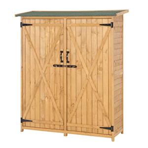 VINGLI Extra Large Wooden Outdoor Storage Shed