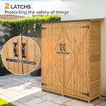 VINGLI Extra Large Wooden Outdoor Storage Shed