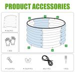 3-Pack Round Galvanized Raised Garden Bed Kit