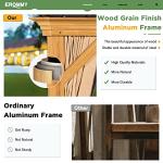 EROMMY 10x12 Hardtop Aluminum Gazebo with Curtains