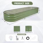 Galvanized 8x2 Metal Raised Garden Bed Kit