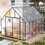 Large Outdoor Aluminum Polycarbonate Greenhouse with Vents