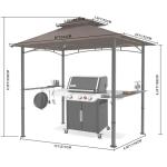 8x5 Water-Resistant BBQ Canopy with Steel Frame