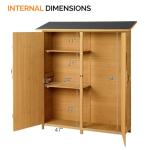 VINGLI Extra Large Wooden Outdoor Storage Shed