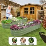 Galvanized 8x2 Metal Raised Garden Bed Kit