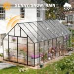 20x10x10 FT Outdoor Greenhouse with Vents and Door