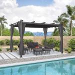 Purple Leaf 10' x 13' Outdoor Pergola with Canopy