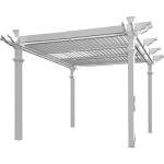 Adjustable 10' x 10' Vinyl Pergola for Gardens