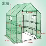 SUNGIFT Outdoor Walk-in Greenhouse with 10 Shelves