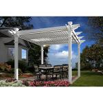 Adjustable 10' x 10' Vinyl Pergola for Gardens