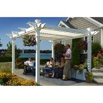 Adjustable 10' x 10' Vinyl Pergola for Gardens