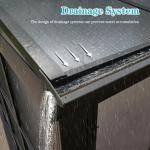 10x14FT Wall-Mounted Sunroom with Detachable Roof