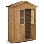 Outdoor Storage Cabinet with Lockable Door, 78 Inches