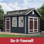 Stylish 12x10 Wooden Storage Shed with Dormer