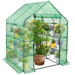 SUNGIFT Outdoor Walk-in Greenhouse with 10 Shelves