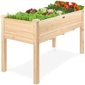 Elevated Wooden Raised Garden Bed Planter Box
