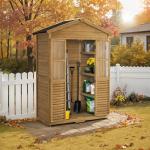 Outdoor Storage Cabinet with Lockable Door, 78 Inches