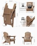 Folding Adirondack Chairs with Cup Holder, Teak