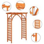 VINGLI 85in Wooden Arbor and Garden Trellis