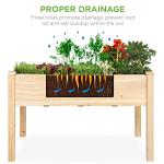 Elevated Wooden Raised Garden Bed Planter Box