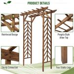 79in Wooden Garden Arbor Arch Trellis for Climbing Vines