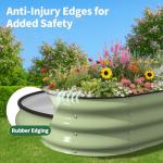 Kesfitt 4x2x1 FT Galvanized Steel Garden Bed