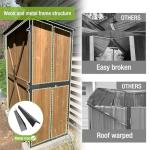 Metal Frame Outdoor Storage Shed with Adjustable Shelves