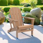 Folding Adirondack Chairs with Cup Holder, Teak