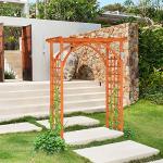 VINGLI 85in Wooden Arbor and Garden Trellis