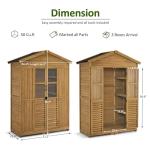 Outdoor Storage Cabinet with Lockable Door, 78 Inches