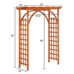 VINGLI 85in Wooden Arbor and Garden Trellis