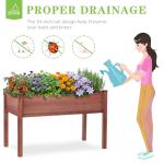 Wood Elevated Planter Box with Legs, 48x24x30