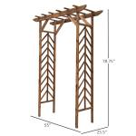 79in Wooden Garden Arbor Arch Trellis for Climbing Vines