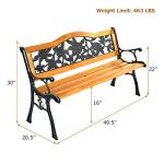 AFSTAR Outdoor Garden Bench with Rose Backrest