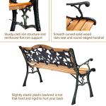 AFSTAR Outdoor Garden Bench with Rose Backrest