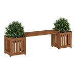 Tioman Hardwood Outdoor Flowerbox with Bench