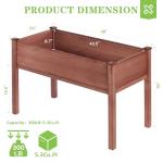Wood Elevated Planter Box with Legs, 48x24x30