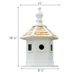 Large Hexagonal White Bird House for Gardens