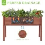 Wood Elevated Planter Box with Legs, 48x24x30