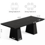 Wooden Rectangle Dining Table for 4-6 People