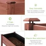 Wood Elevated Planter Box with Legs, 48x24x30