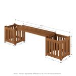 Tioman Hardwood Outdoor Flowerbox with Bench
