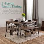 Modern 6-Piece Dining Set with Storage Racks