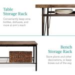 Modern 6-Piece Dining Set with Storage Racks